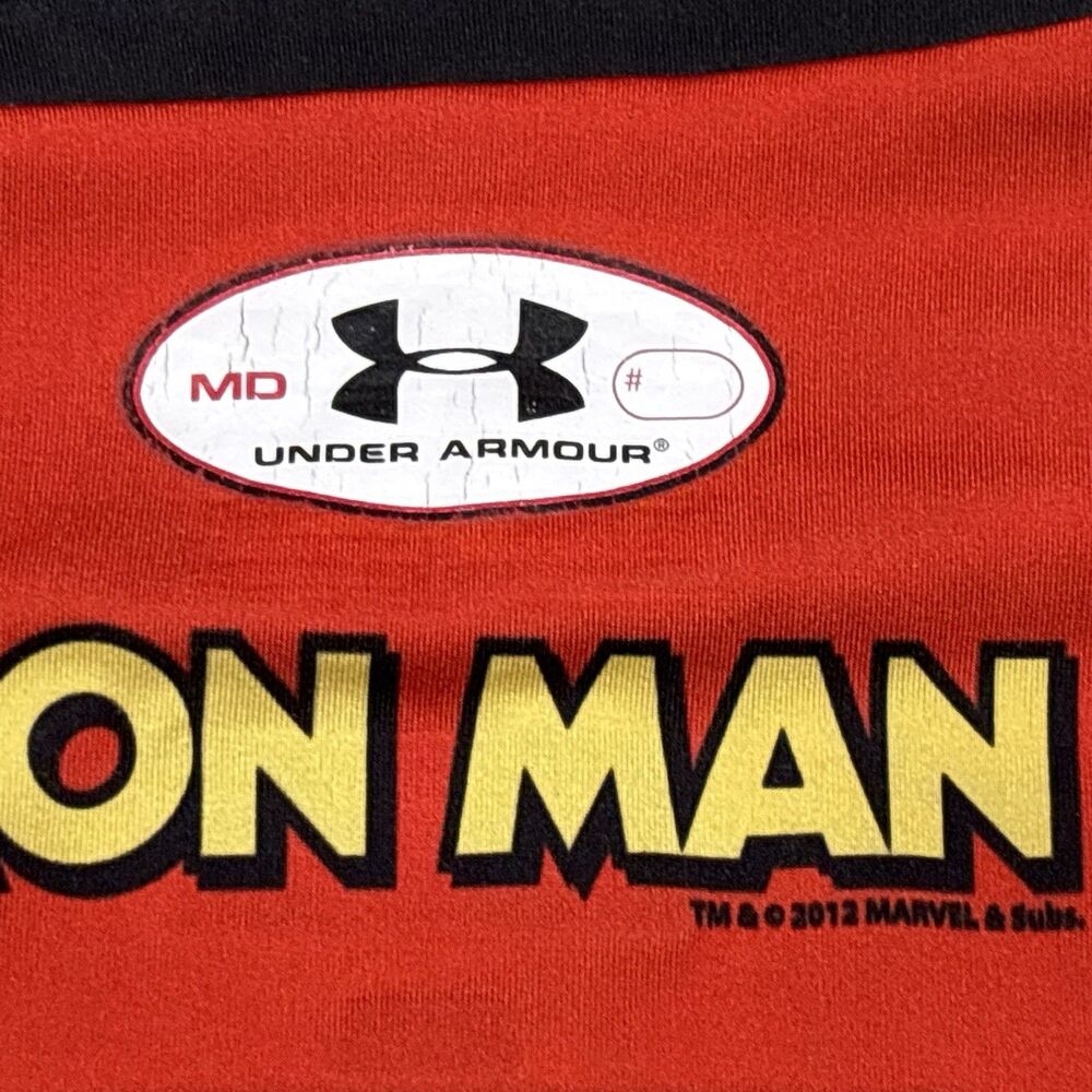 Under Armour Red and Black Graphic Short Sleeve Compression Shirt - Picture 9 of 11